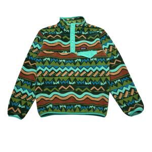 Patagonia Kids Lightweight Synchilla Snap T Fleece Pullover Youth Large